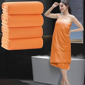 Extra Large Bath Sheet 4 Piece (35"x70")-Ultra Soft Oversized Bath Towel,Bath Sheet Set for Bathroom Hotel,Highly Absorb