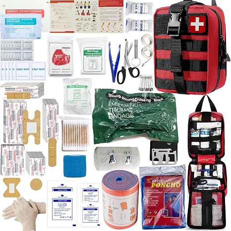 Universal IFAK Trauma First Aid Kit Molle Pouches Emergency Survival Kit Suitable for Home, car, Travel, Camping, Hiking
