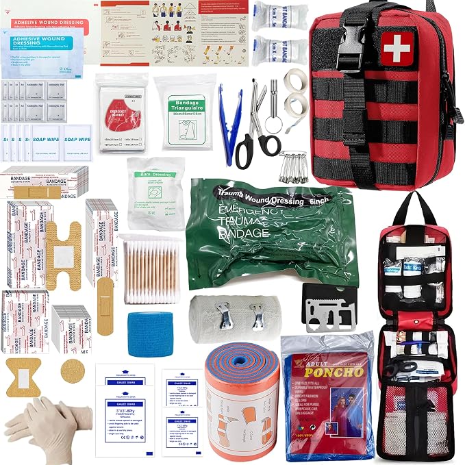 Universal IFAK Trauma First Aid Kit Molle Pouches Emergency Survival Kit Suitable for Home, car, Travel, Camping, Hiking