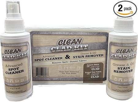 Stir Technologies Upholstery Cleaner Kit – 2-Pack Stain Removers for Couch, Sofa, Car Seats & Carpet – Targets Grease, F