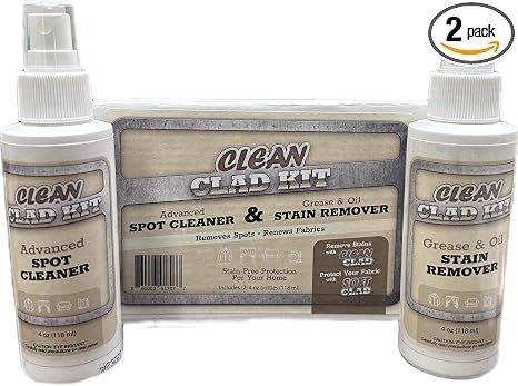 Stir Technologies Upholstery Cleaner Kit – 2-Pack Stain Removers for Couch, Sofa, Car Seats & Carpet – Targets Grease, F