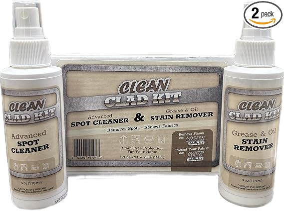 Stir Technologies Upholstery Cleaner Kit – 2-Pack Stain Removers for Couch, Sofa, Car Seats & Carpet – Targets Grease, F