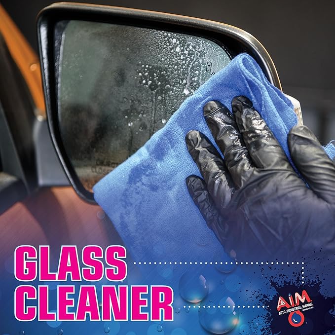 AIM Chemicals Ammoniated Glass Cleaner Concentrate - Streak-Free Shine for Windows, Cars, Homes, Offices - Dilutes 10:1 - Removes Dirt, Grime, Fingerprints - Ideal for Glass Spray Bottles - 5 Gal