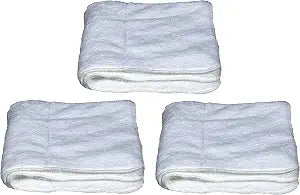 Real Clean Microfiber Extra Thirsty White Automotive Drying Towel 16 inch x 16 inch (Pack of 3)