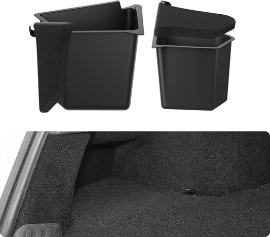 BASENOR Trunk Organizer for 2020 2021 Tesla Model Y with Carpeted Lip