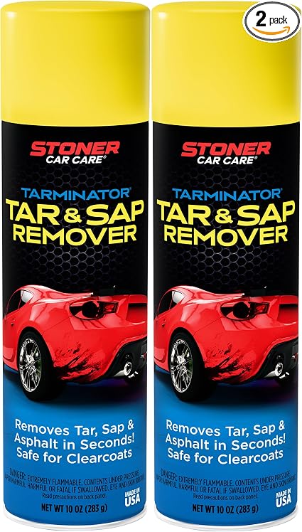 Stoner Car Care 91154-2PK Tarminator Tar, Sap, and Asphalt Remover – Fast Acting Tar and Sap Remover for Cars – Clear Co