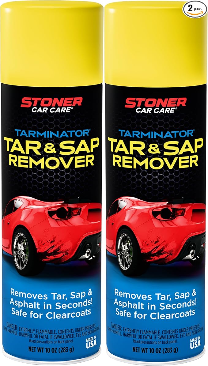 Stoner Car Care 91154-2PK Tarminator Tar, Sap, and Asphalt Remover – Fast Acting Tar and Sap Remover for Cars – Clear Co