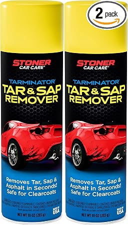 Stoner Car Care 91154-2PK Tarminator Tar, Sap, and Asphalt Remover – Fast Acting Tar and Sap Remover for Cars – Clear Co