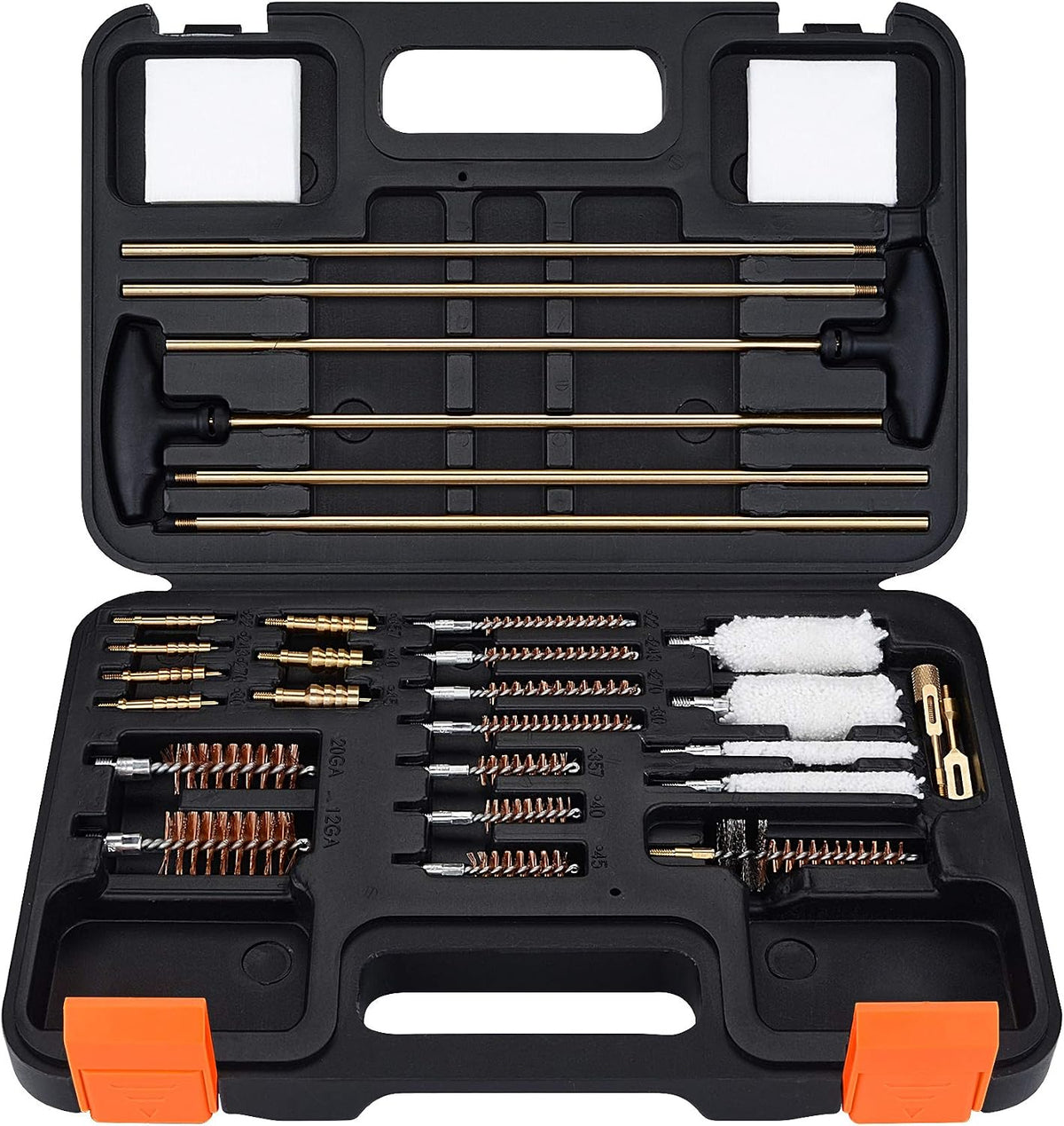 Universal Gun Cleaning Kit for Rifle Pistol Shotgun Cleaning Kit for All Guns with Lightweight Organized Carrying Case Gun Cleaning Supplies Gun Jags and Brushes with Cleaning Mat