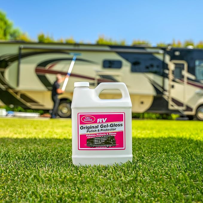 Gel-Gloss Original Polish & Protector - Carnauba Cleaner Wax Formulation – Removes Water Spots, Light Scratches & Stains - Restores Surface Color & Shine, 64 oz