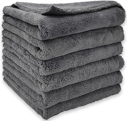 Edgeless Microfiber Towels for Cars, Super Soft Car Drying Towel, Microfiber Cleaning Cloth, 550GSM Premium Water Absorb