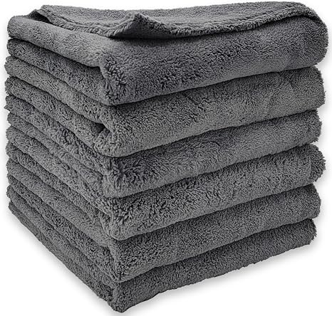 Edgeless Microfiber Towels for Cars, Super Soft Car Drying Towel, Microfiber Cleaning Cloth, 550GSM Premium Water Absorb