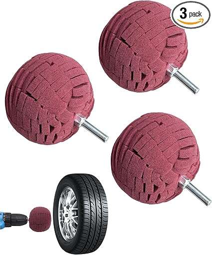 Polishing Ball for Drill, 3 Inch High Density Sponge Buffing Pad, 1/4 Inch Universal Shank for Car Detailing Automotive 