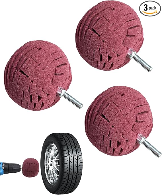 Polishing Ball for Drill, 3 Inch High Density Sponge Buffing Pad, 1/4 Inch Universal Shank for Car Detailing Automotive 