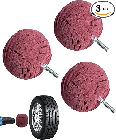 Polishing Ball for Drill, 3 Inch High Density Sponge Buffing Pad, 1/4 Inch Universal Shank for Car Detailing Automotive 