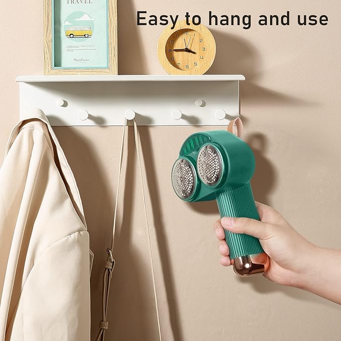 Fabric Shaver and Lint Remover, Dual-Head Lint Shaver Sweater Shaver with Dual-6-Leaf Blades, Rechargeable Electric Sweater Shaver Lint Ball Shaver Removing Fuzz Pills & Bobbles for Clothes,Couch
