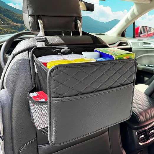 Witaxima Upgraded Extra Large Car Seat Organizer Backseat with 3 Storage Pockets, Multipurpose Car Organizer Hanging Car