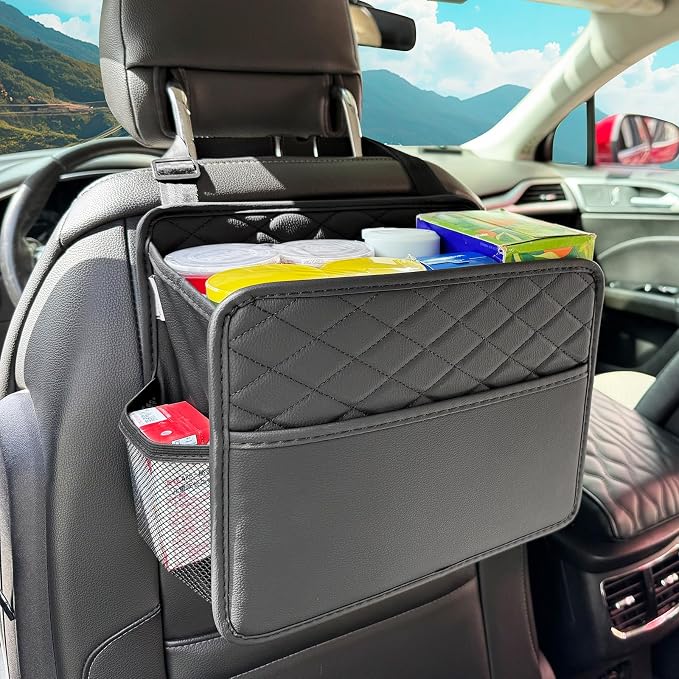 Witaxima Upgraded Extra Large Car Seat Organizer Backseat with 3 Storage Pockets, Multipurpose Car Organizer Hanging Car