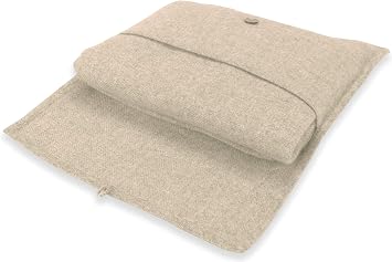 100% Cashmere Travel Blanket & Storage Pouch Sand 60" x 45" Gift Box