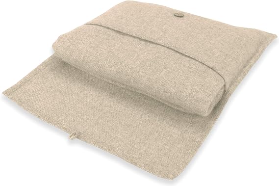 100% Cashmere Travel Blanket & Storage Pouch Sand 60" x 45" Gift Box