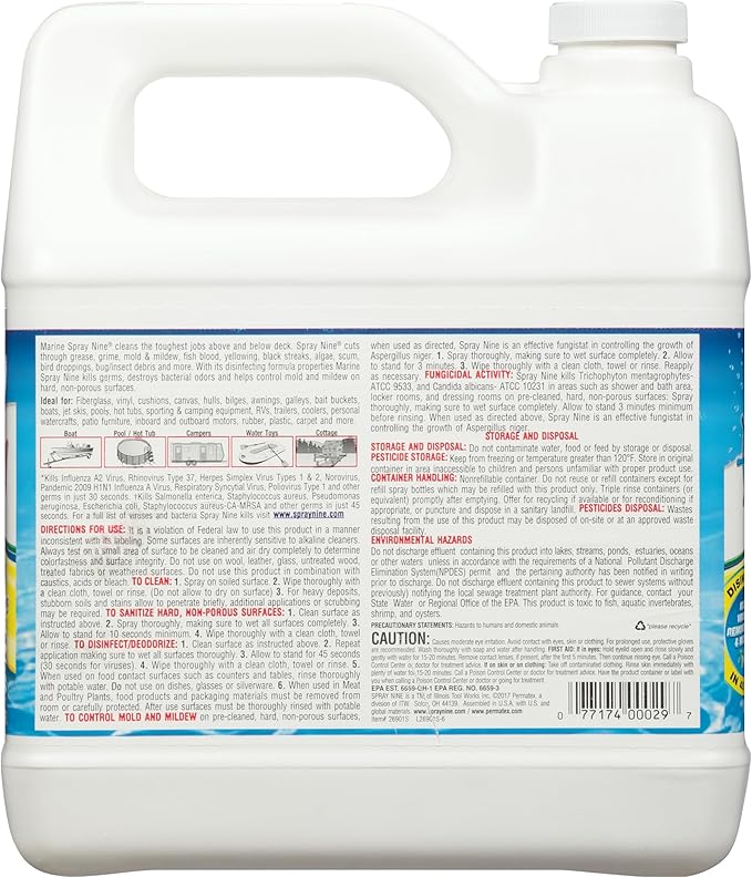 Spray Nine 26901S Marine Cleaner - 1 Gallon, 128 Fl Oz (Pack of 1)