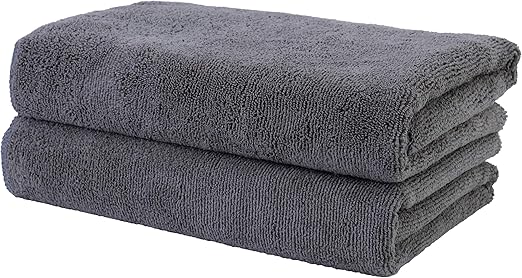 POLYTE 340 GSM Quick Dry Microfiber Hair Salon Towel, 20x40 in, 2 Pack