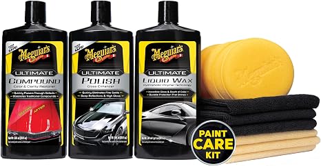 Meguiar's Ultimate 3 Step Paint Care Kit, Car Detailing and Polishing Kit