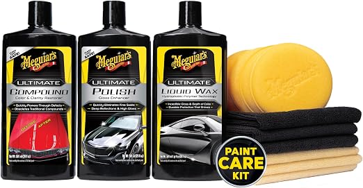 Meguiar's Ultimate 3 Step Paint Care Kit, Car Detailing and Polishing Kit