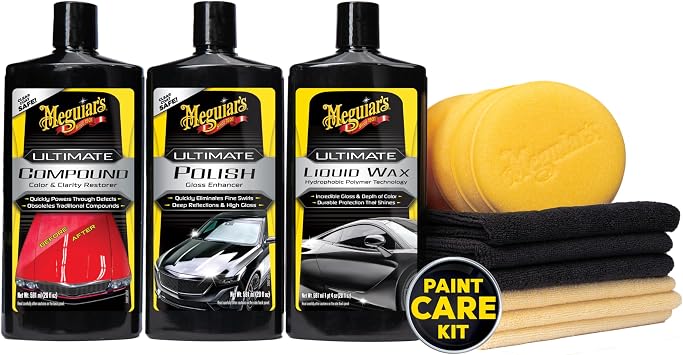 Meguiar's Ultimate 3 Step Paint Care Kit, Car Detailing and Polishing Kit