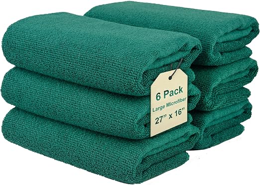 Cleaning Washcloth Towels - Large 27" x 16" Microfiber Rags - Highly Absorbent, Lint Free Streak Free for House, Kitchen