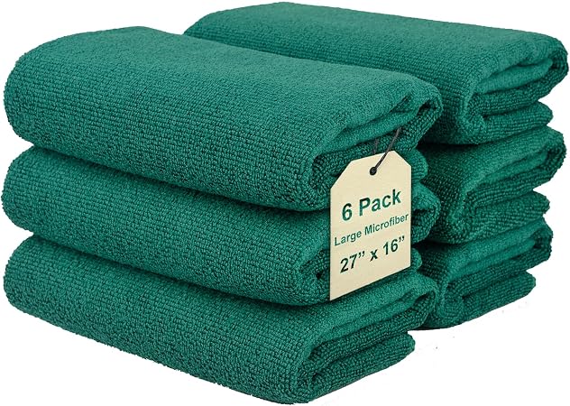 Cleaning Washcloth Towels - Large 27" x 16" Microfiber Rags - Highly Absorbent, Lint Free Streak Free for House, Kitchen