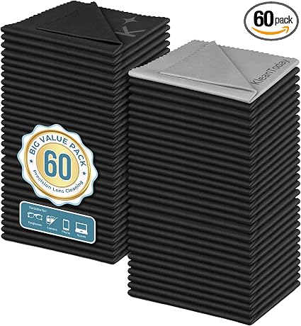 60 Pack Japanese-Style Premium Microfiber Glasses Cleaning Cloth Streak & Scratch-Free Lens Cleaning Cloth – Safe for Ey