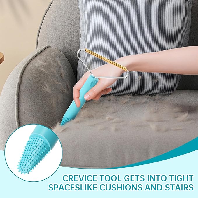 3-Pack Pet Hair Removal Tool,Dog Cat Hair Remover,Lint Shaver Cleaner Pro,Fur Removal Tool,Portable Carpet Scraper,Carpet Rake,Pet Hair Brush for Carpet,Clothes,Car Mats,Couch,Pet Bed,Furniture