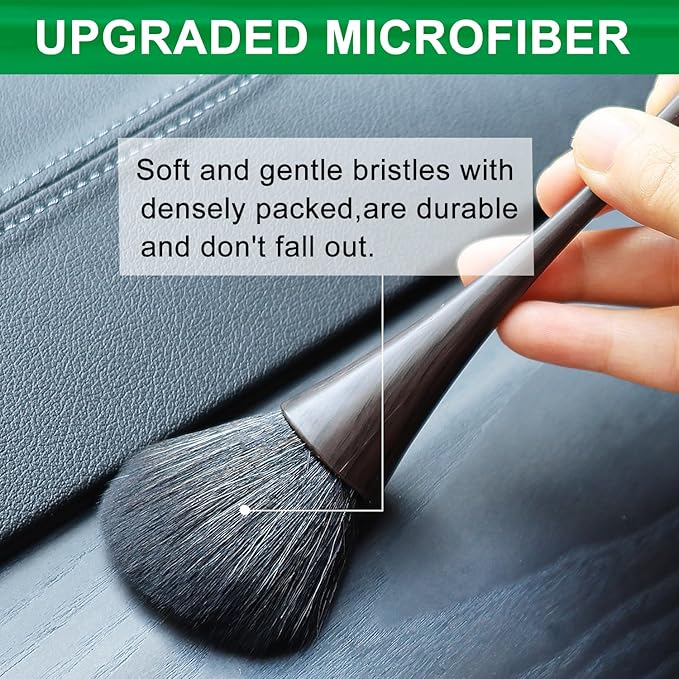 2 Pack Exquisite Dusting Brush Kit, Dust Brushes, Car Detailing Brush, Feather Duster Brush for Models, Craf, Collectibles,Computers, Digital Devices, Car Interior, Musical Instruments