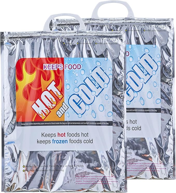 Superio Hot and Cold Insulated Bags for Food Delivery, Grocery Shopping Bags, Food Storage for Hot and Frozen Food for T