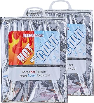 Superio Hot and Cold Insulated Bags for Food Delivery, Grocery Shopping Bags, Food Storage for Hot and Frozen Food for T