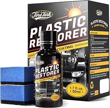 Toretark Plastic Restorer for Cars, Not a Dressing, Black Trim Restorer, Ceramic Crystal Coating Highly Concentrated, La