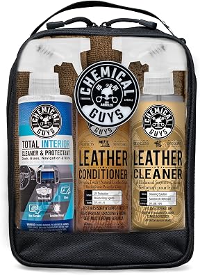 Chemical Guys, Leather Cleaning & Conditioning Kit, Cleaner, Towels & Bag