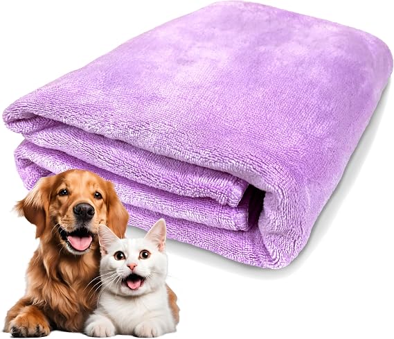 Extra Large Dog Towel Soft Absorbent Bath Pet Towels for Drying Dogs, Elastic Terry Microfiber Soft Towel, Machine Washa