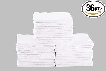 Dri Professional Extra-Thick Microfiber Cleaning Cloth 36 Pack White (16IN x 16IN, 300GSM, Commercial Grade All-Purpose 