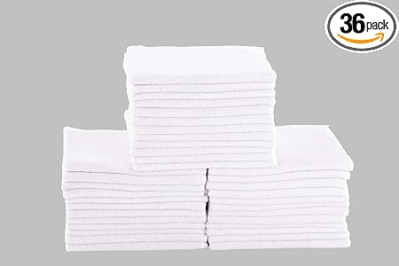 Dri Professional Extra-Thick Microfiber Cleaning Cloth 36 Pack White (16IN x 16IN, 300GSM, Commercial Grade All-Purpose 