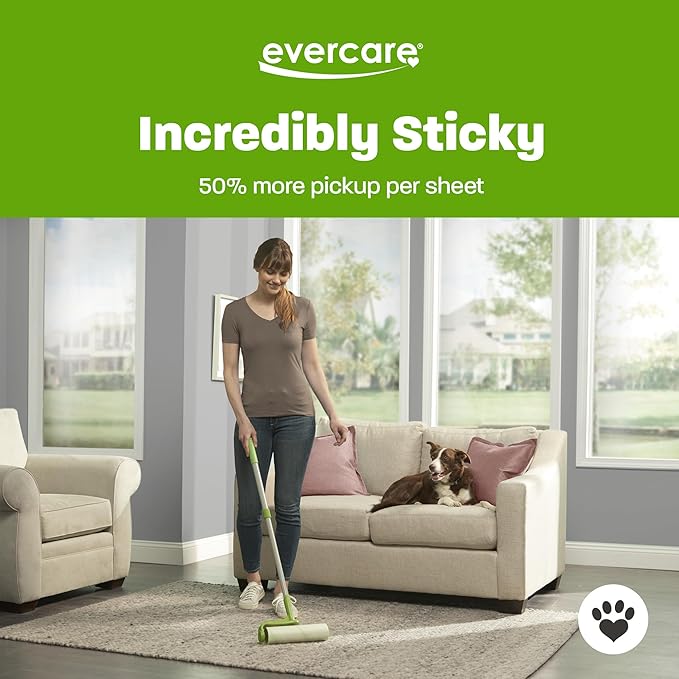 Evercare Pack of 3 All-Purpose Pet Mega Oversized Lint Roller Refills, 50 Sheets Each