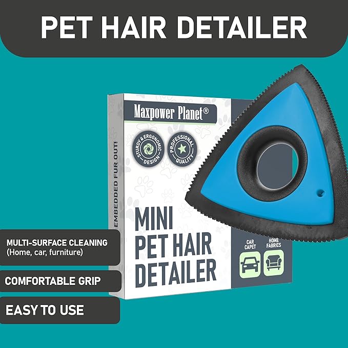 Maxpower Planet Pet Hair Removal Tool, Dog Hair Remover, for Car Carpet, Furniture, Easy Use Car Detailing Fur Remover Tool, Pet Hair Remover for Pet Fur