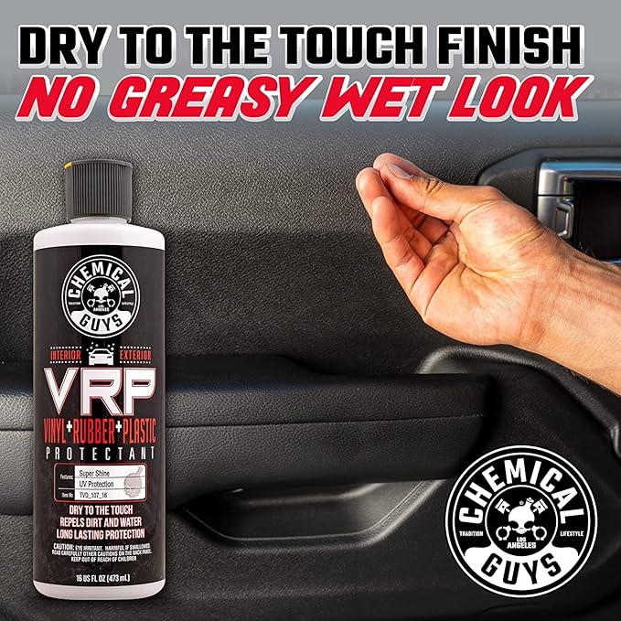 Chemical Guys VRP Vinyl, Rubber, and Plastic Dressing - Tire Dressing, Non-Greasy, Dry-to-the-Touch Shine for Tires, Trim, and More, Safe for Cars, Trucks, SUVs, RVs & More - 32 oz