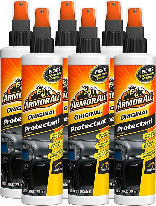 Armor All Interior Car Cleaner Spray Bottle, Protectant Cleaning for Cars, Truck, Motorcycle, Pump Sprayer, 10 Fl Oz (6 