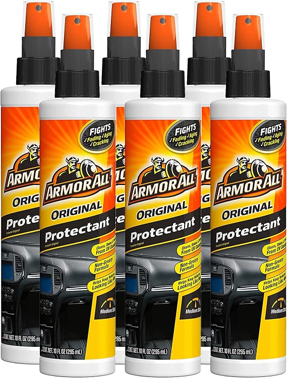 Armor All Interior Car Cleaner Spray Bottle, Protectant Cleaning for Cars, Truck, Motorcycle, Pump Sprayer, 10 Fl Oz (6 