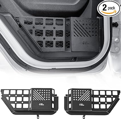 JOYTUTUS Rear Door Pocket Storage Box Compatible with 2018-2023 Wranlger JL Gladiator JT, Door Net Replacement Side Inse