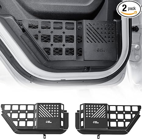 JOYTUTUS Rear Door Pocket Storage Box Compatible with 2018-2023 Wranlger JL Gladiator JT, Door Net Replacement Side Inse