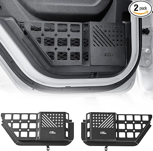 JOYTUTUS Rear Door Pocket Storage Box Compatible with 2018-2023 Wranlger JL Gladiator JT, Door Net Replacement Side Inse