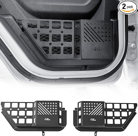 JOYTUTUS Rear Door Pocket Storage Box Compatible with 2018-2023 Wranlger JL Gladiator JT, Door Net Replacement Side Inse